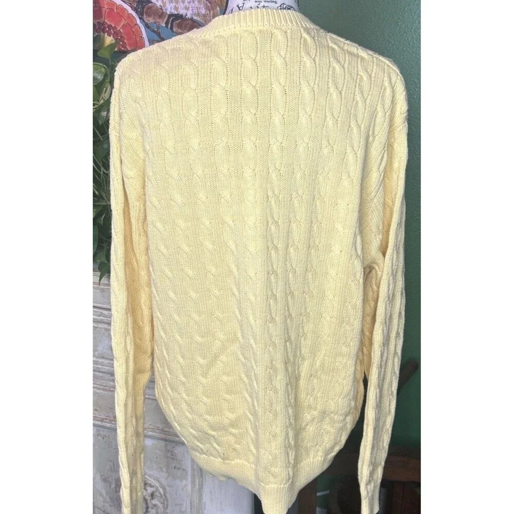 John Galt Brandy Melville Yellow Sweater OS Butter mom Preppy Coastal